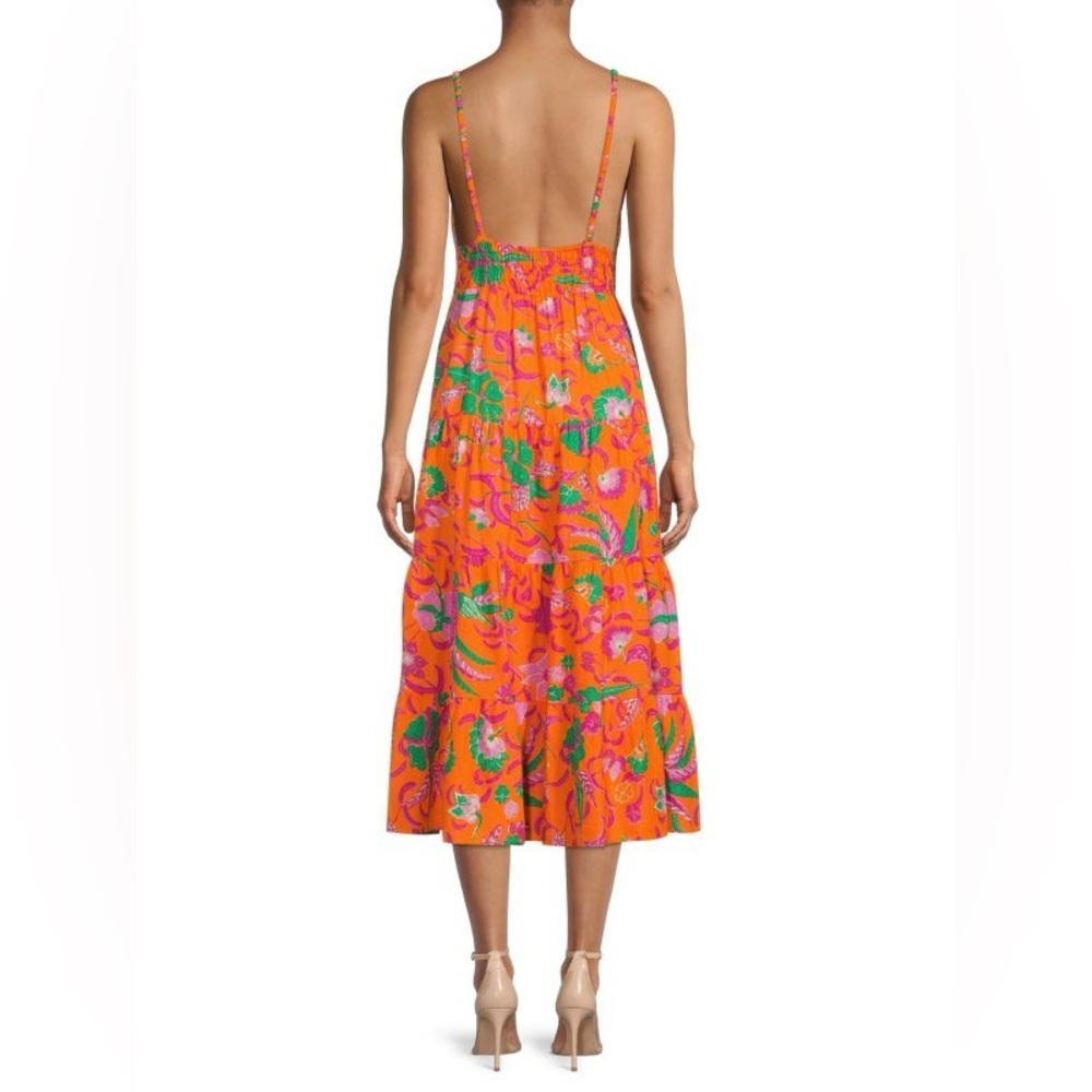 Derek Lam 10 Crosby Cecelia Floral Tiered Midi Dress - Picture 3 of 9